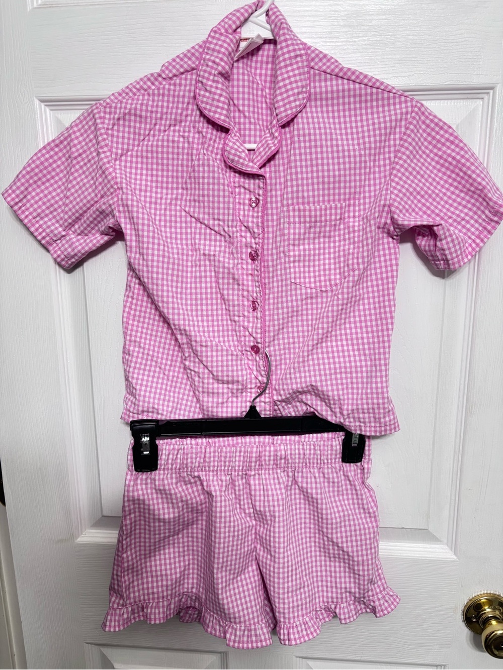 Cat & Jack Pink Gingham Short Pajama Set